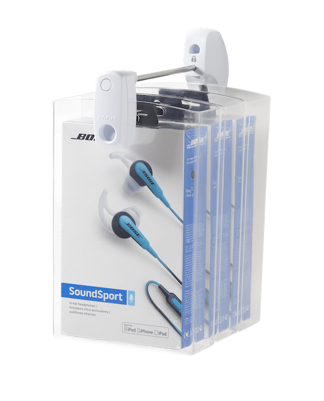 Seguridad para expositores - Seguridad total para auriculares y cascos