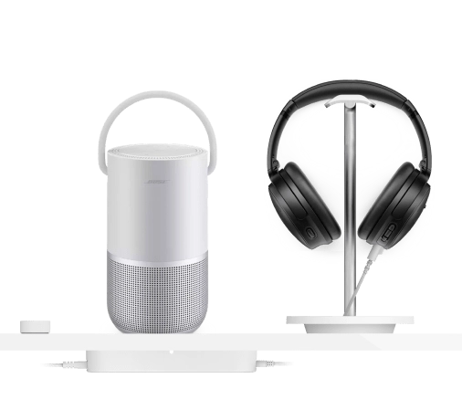 Altavoces y auriculares Bose asegurados por Zips