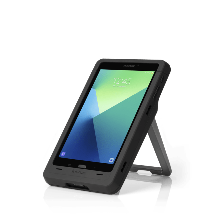 NE360T con el dispositivo Samsung orientado hacia la izquierda