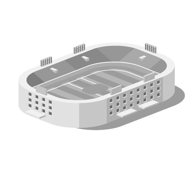 Renderizado de un estadio deportivo