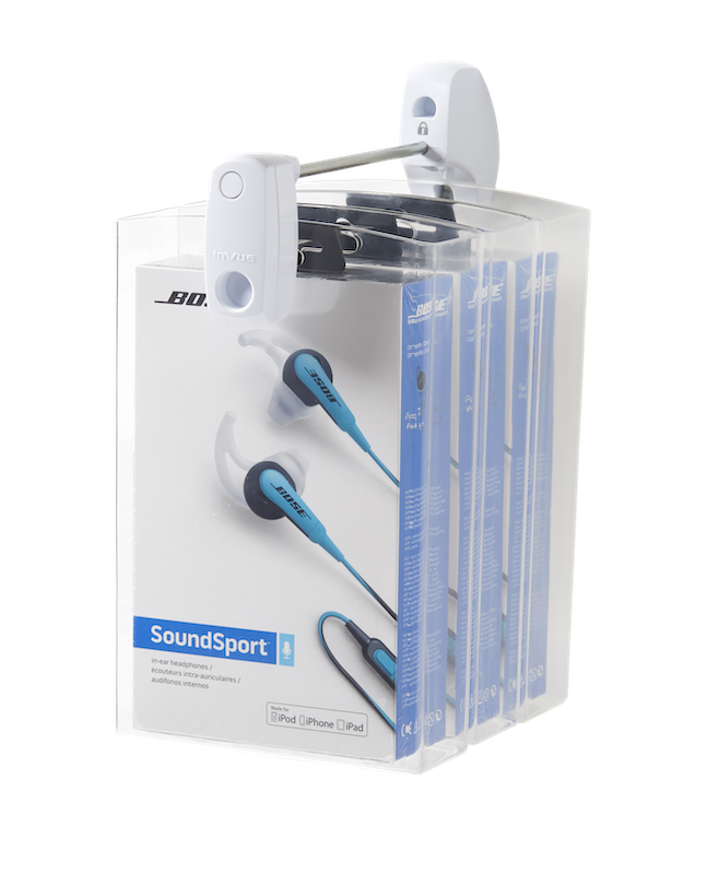 Seguridad para expositores - Seguridad total para auriculares y cascos