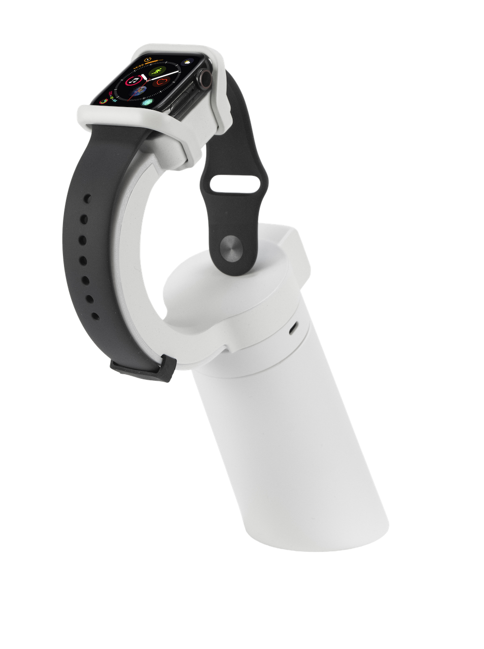 Smartwatch en expositor blanco