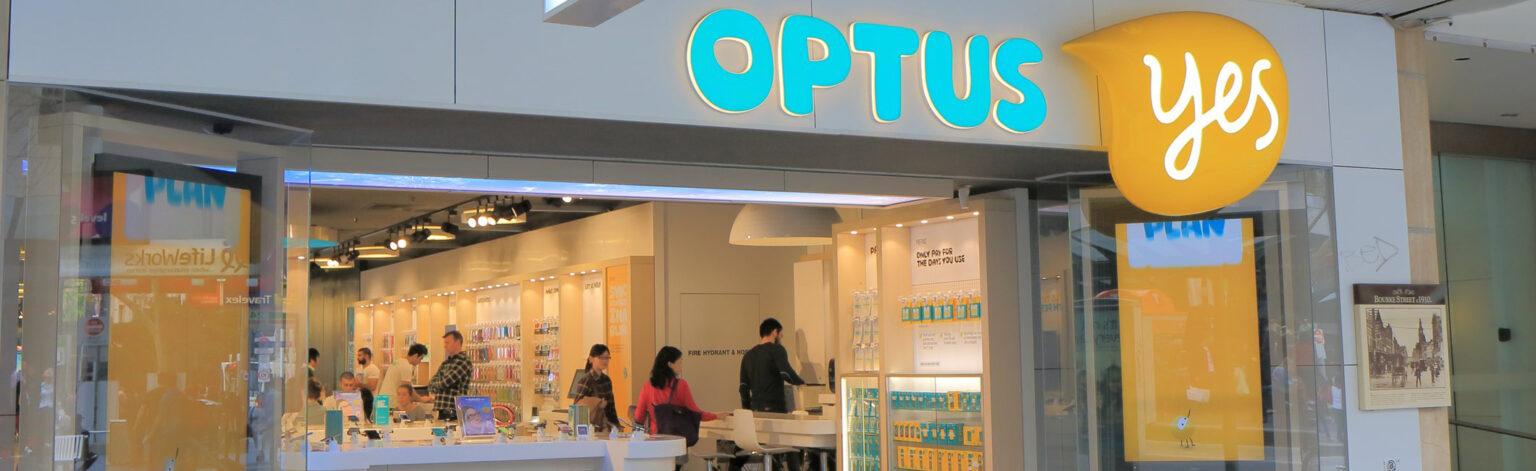 Dentro de una tienda Optus