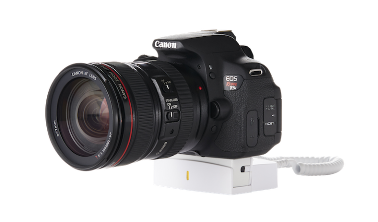 Expositor de mercancías Seguridad para cámaras réflex y objetivos